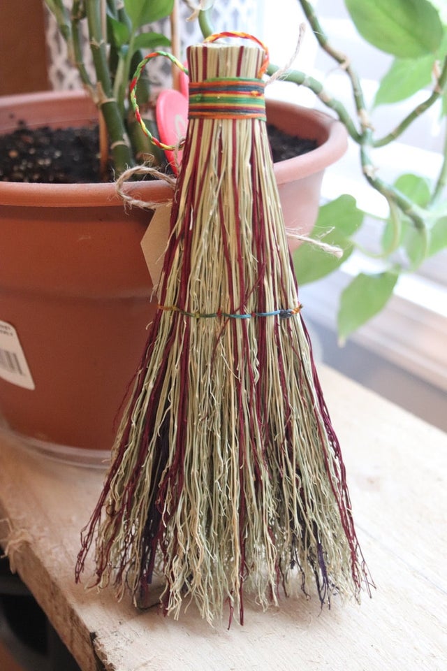 Small Whisk Brooms branded goat